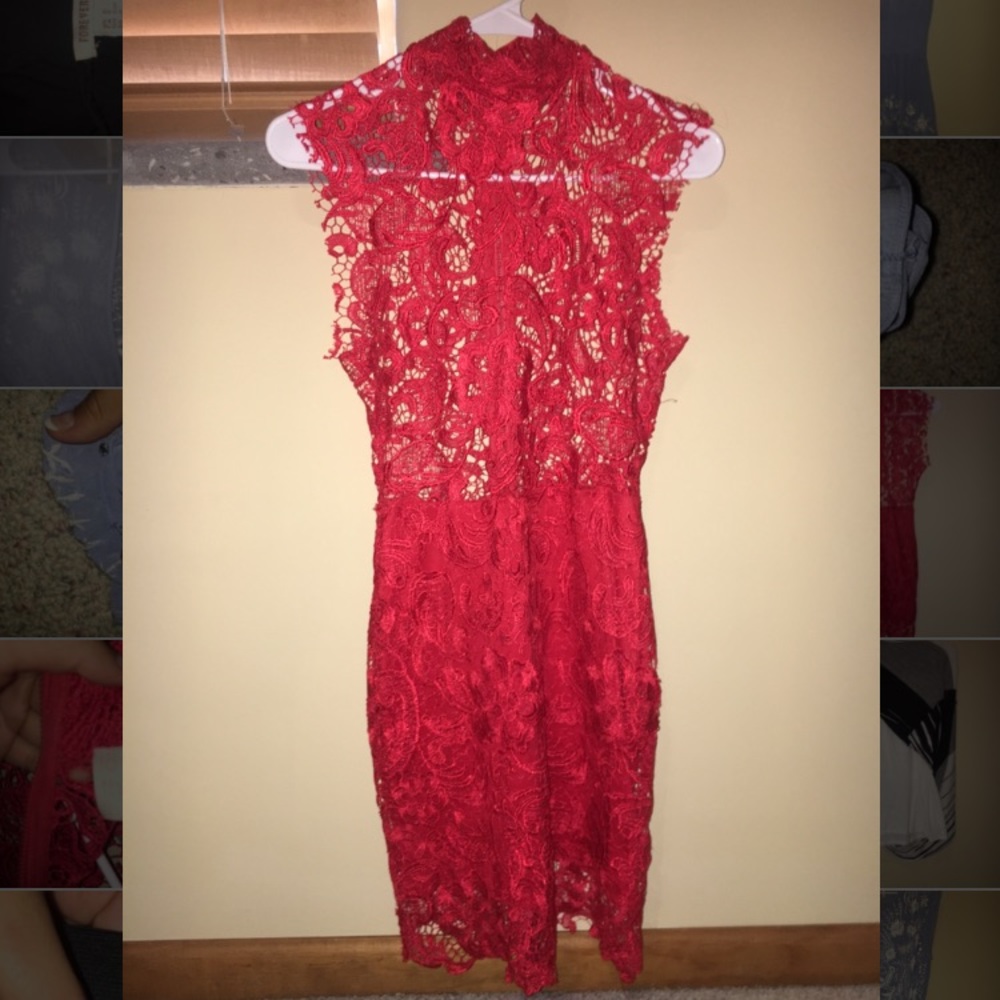 Hello Molly red lace dress